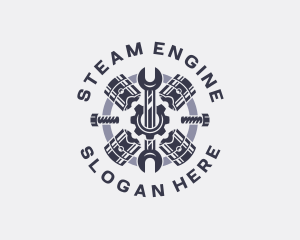 Engine Piston Screw Wrench logo design