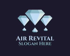 Diamond Hot Air Balloon logo design