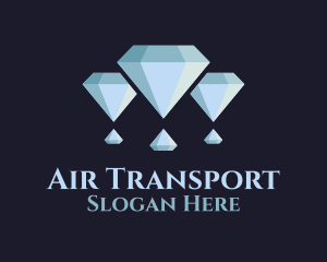 Diamond Hot Air Balloon logo design