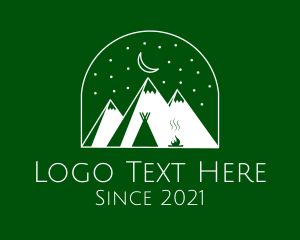 Mountain - Evening Mountain Camp logo design
