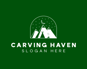 Evening Mountain Camp logo design