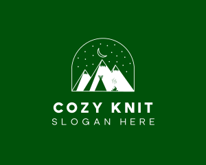 Evening Mountain Camp logo design