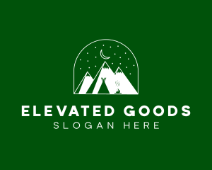 Evening Mountain Camp logo design