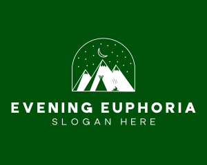 Evening Mountain Camp logo design