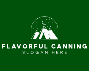 Evening Mountain Camp logo design