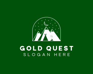 Evening Mountain Camp logo design