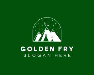 Evening Mountain Camp logo design