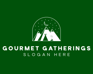 Evening Mountain Camp logo design