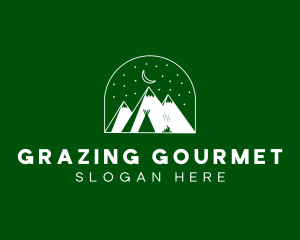 Evening Mountain Camp logo design