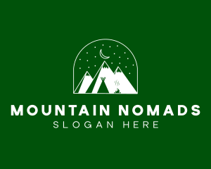 Evening Mountain Camp logo design