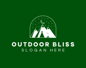 Evening Mountain Camp logo design