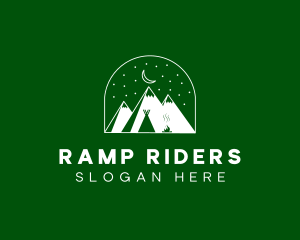 Evening Mountain Camp logo design