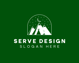 Evening Mountain Camp logo design