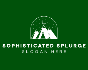 Evening Mountain Camp logo design