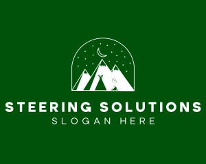 Evening Mountain Camp logo design