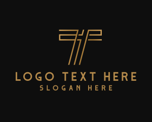 Luxury Modern Business Letter T logo