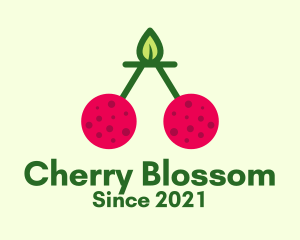 Fresh Cherry Fruit  logo design