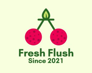 Fresh Cherry Fruit  logo design