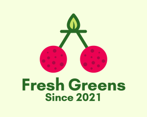 Fresh Cherry Fruit  logo design