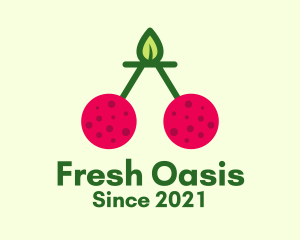 Fresh Cherry Fruit  logo design