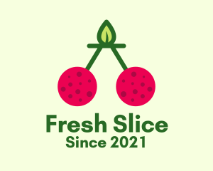 Fresh Cherry Fruit  logo design