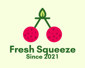 Fresh Cherry Fruit  logo design