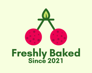 Fresh Cherry Fruit  logo design