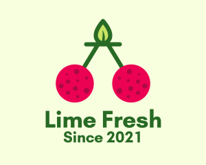 Fresh Cherry Fruit  logo design