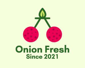 Fresh Cherry Fruit  logo design