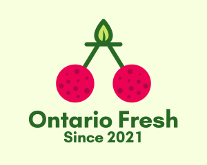 Fresh Cherry Fruit  logo design