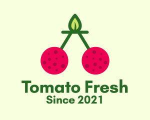 Fresh Cherry Fruit  logo design