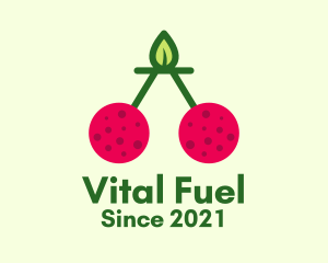 Fresh Cherry Fruit  logo design