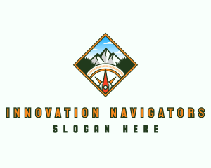 Navigation Compass Forest logo design