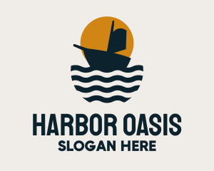 Ocean Ship Sailing logo design