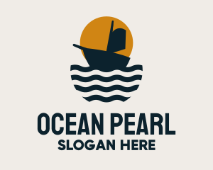 Ocean Ship Sailing logo design