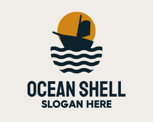 Ocean Ship Sailing logo design