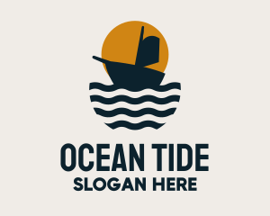 Ocean Ship Sailing logo design