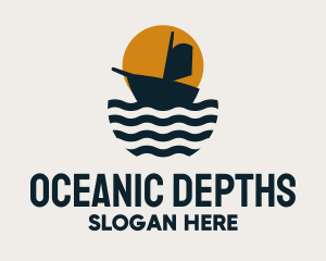 Ocean Ship Sailing logo design