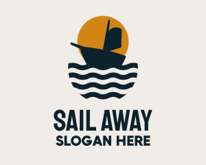 Ocean Ship Sailing logo design