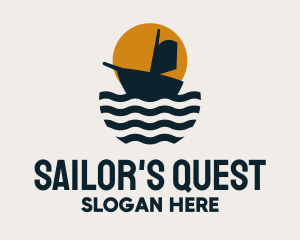 Ocean Ship Sailing logo design