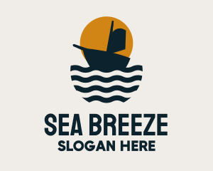 Ocean Ship Sailing logo design