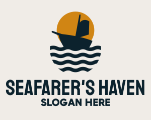 Ocean Ship Sailing logo design