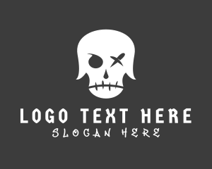 Angry Skeleton Skull Tattoo logo