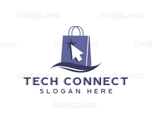 Online Shopping Retail Bag Logo