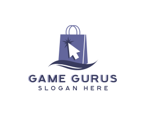 Online Shopping Retail Bag Logo