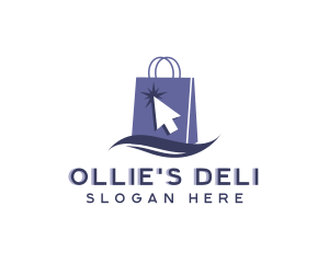 Online Shopping Retail Bag logo design