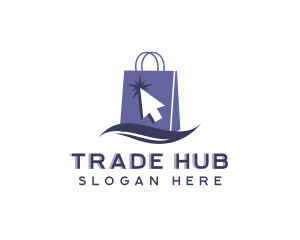 Online Shopping Retail Bag logo design