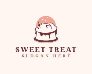 Cake Woman Face logo design