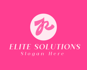 Pink Ribbon Letter R Logo