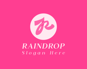 Pink Ribbon Letter R logo design